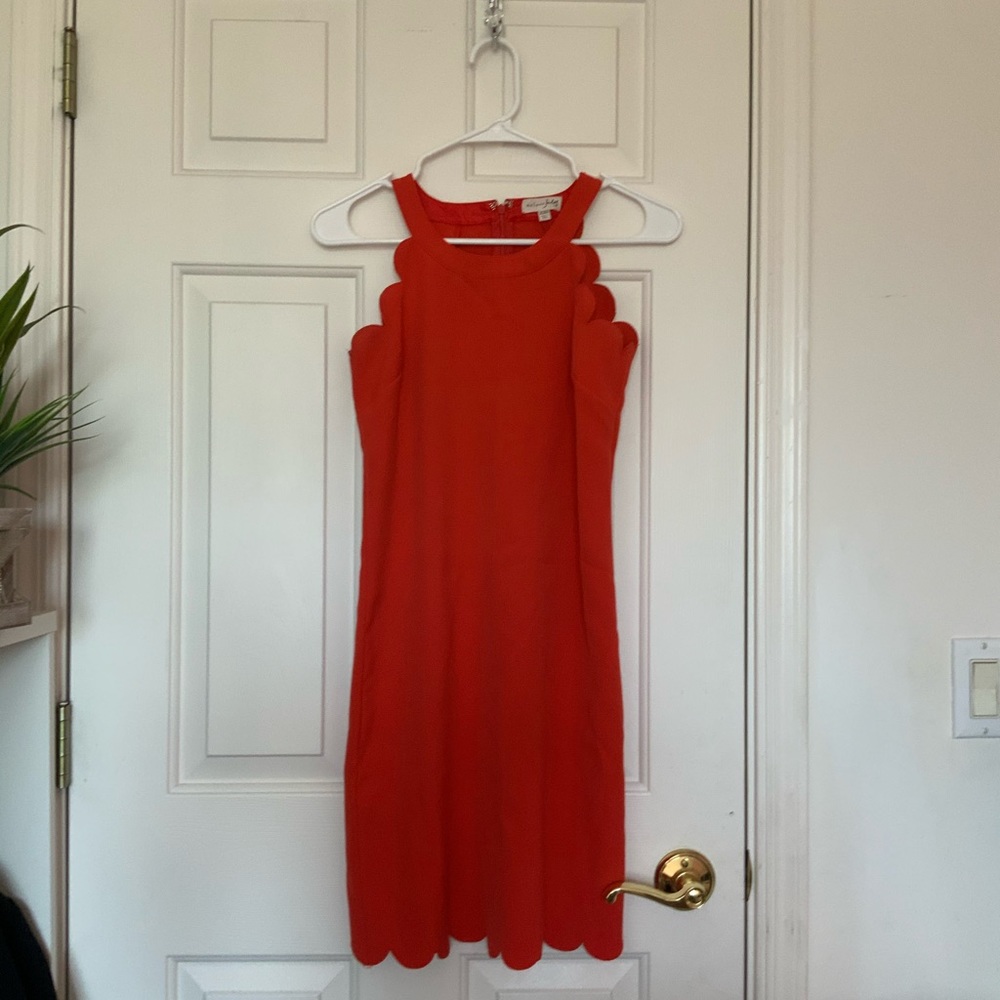 Orange red dress